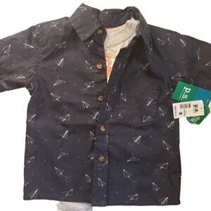 Aeropostale PS Tee Shirt Button Down Shirt Set Knit Graphic Top Boys